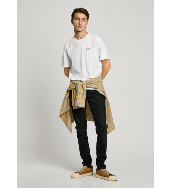 Pepe Jeans Kontrastreiches Connor T-Shirt wei