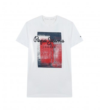 Pepe Jeans Sawyer bomulds-T-shirt hvid
