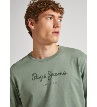 Pepe Jeans T-shirt de manga comprida Eggo verde