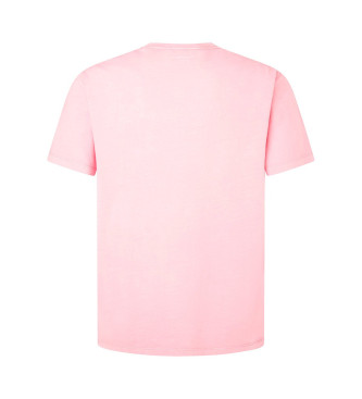 Pepe Jeans T-shirt Emb Eggo cor-de-rosa