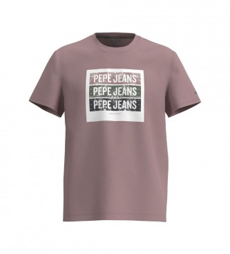 Pepe Jeans T-shirt impressa cor-de-rosa