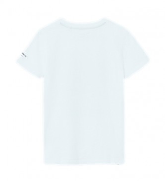 Pepe Jeans T-shirt con logo bandiera bianca