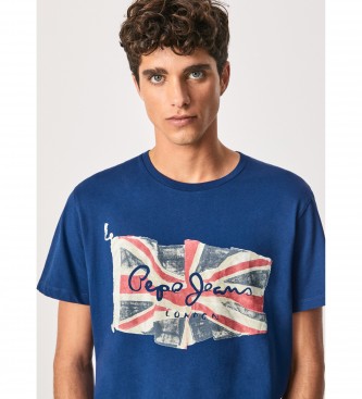 Pepe Jeans Flag Logo N T-shirt blue 