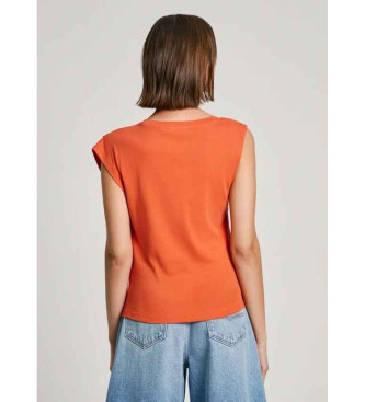 Pepe Jeans Fleurine oranje T-shirt