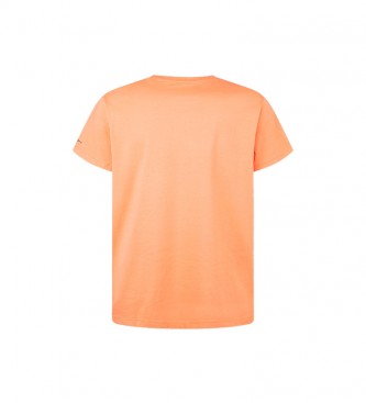 Pepe Jeans Camiseta wesley graffiti laranja