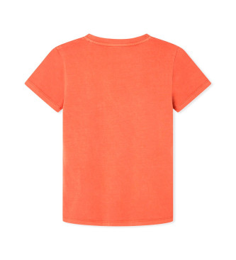 Pepe Jeans Pomarańczowa koszulka Jacco