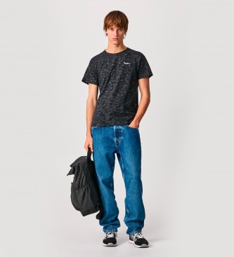 Pepe Jeans Black Paul Marbled T-shirt