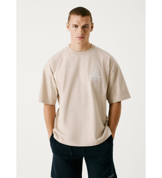 Pepe Jeans T-shirt beige imprim avec logo