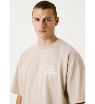 Pepe Jeans T-shirt beige imprim avec logo