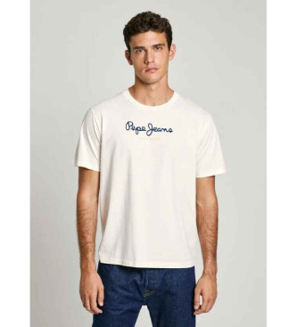 Pepe Jeans T-shirt bianca con logo dalla vestibilit regolare