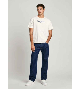 Pepe Jeans T-shirt bianca con logo dalla vestibilit regolare