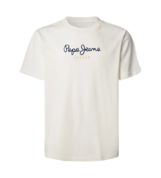 Pepe Jeans T-shirt bianca con logo dalla vestibilit regolare