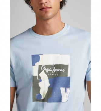 Pepe Jeans Koszulka Oldwive w kolorze niebieskim