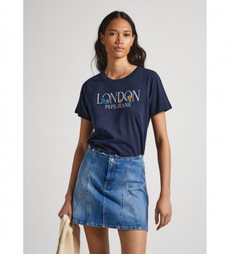 Pepe Jeans T-shirt de veludo da Marinha