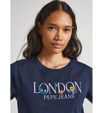 Pepe Jeans T-shirt de veludo da Marinha