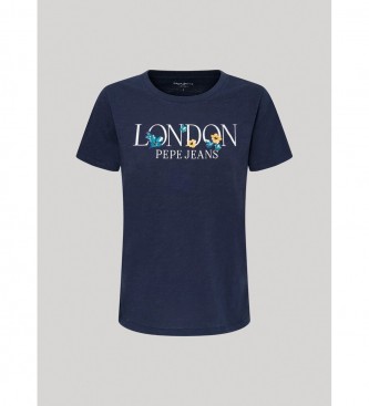 Pepe Jeans T-shirt de veludo da Marinha