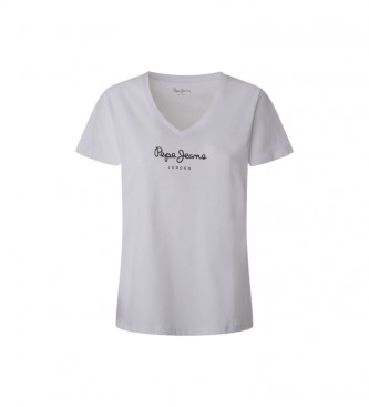 Pepe Jeans T-shirt con scollo a V Wendy bianca