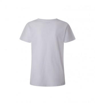 Pepe Jeans T-shirt con scollo a V Wendy bianca
