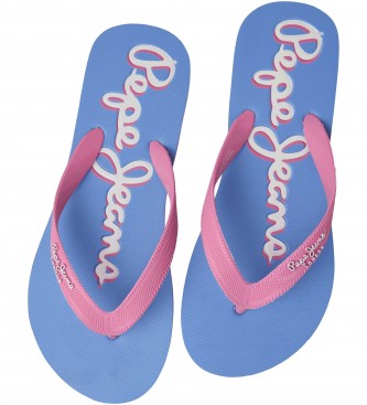 Pepe Jeans Klapki Bay Beach różowe, niebieskie