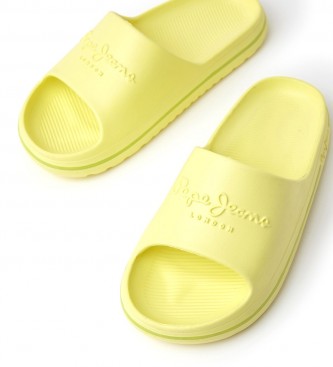 Pepe Jeans Tongs de plage Slide jaune
