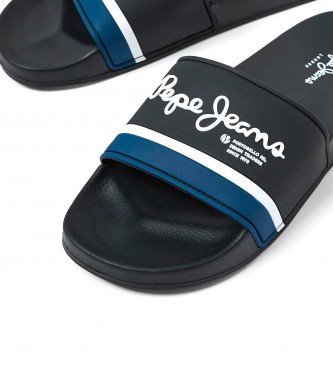 Pepe Jeans Logo Slider slippers black