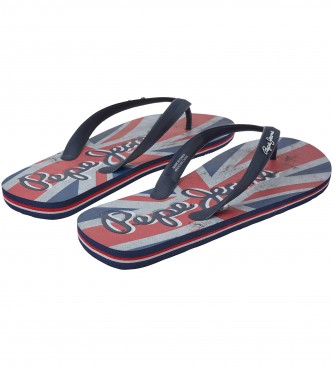Pepe Jeans Infradito da spiaggia con bandiera Hawi blu