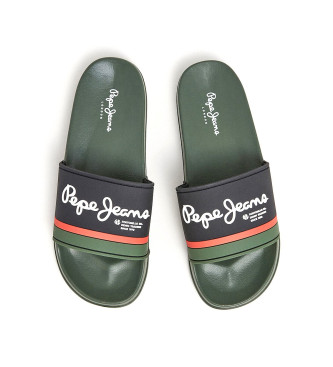 Pepe Jeans Portobello groene teenslippers