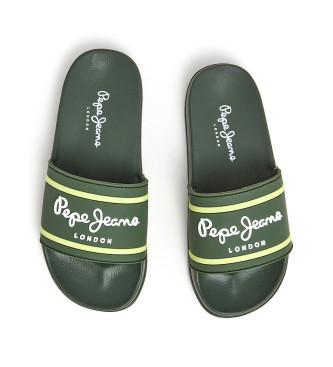 Pepe Jeans Infradito con cursore verde con logo