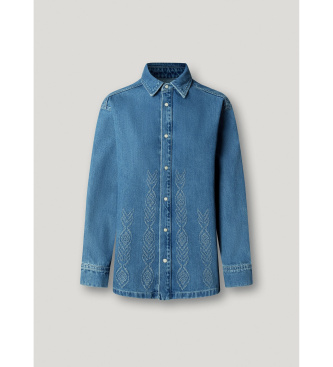 Pepe Jeans Kurtka Ellen Ikat niebieska