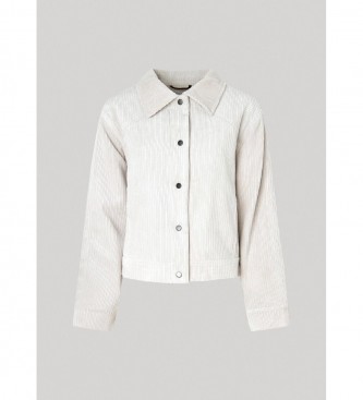 Pepe Jeans Giacca in velluto a coste bianco Rish