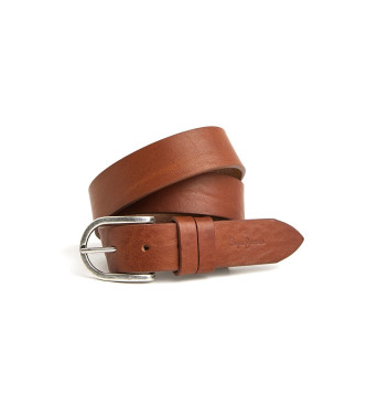 Pepe Jeans Brown Lance Leather Belt