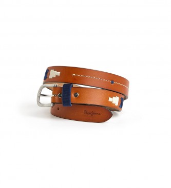 Pepe Jeans Brown Lua Leather Belt