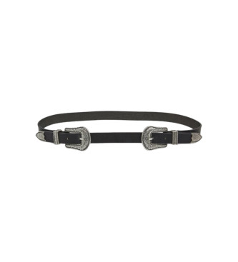 Pepe Jeans Leren riem Sara zwart