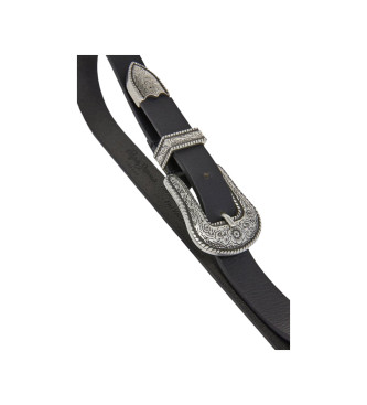 Pepe Jeans Ceinture en cuir Sara noir