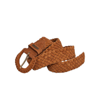 Pepe Jeans Ceinture en cuir Megan marron