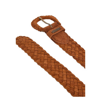 Pepe Jeans Ceinture en cuir Megan marron