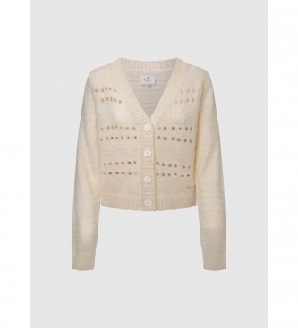 Pepe Jeans Cardigan Emily bianco sporco