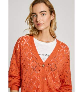 Pepe Jeans Hailey Cardigan pomarańczowy