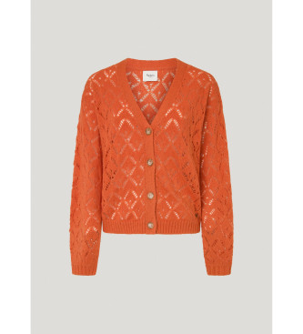 Pepe Jeans Hailey Cardigan pomarańczowy