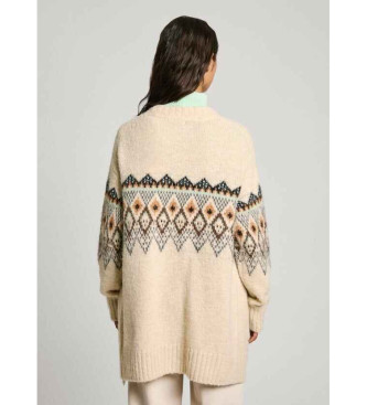 Pepe Jeans Cardigan Helia vit ecru