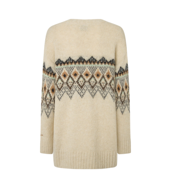 Pepe Jeans Cardigan Helia bianco sporco