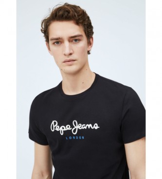 Pepe Jeans Camiseta Básica Logo Eggo negro