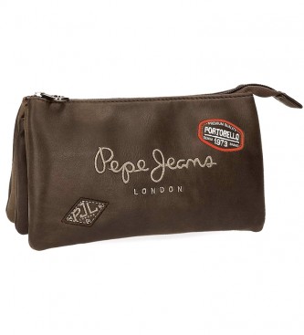 Pepe Jeans  Duetone bruin koffertje-12x22x5cm 