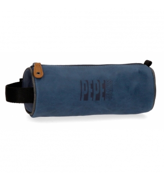 Pepe Jeans Pepe Jeans Max blue pencil case with side handle -23x9x9cm- Navy blue