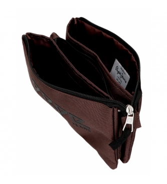 Pepe Jeans Three Compartments Case Pepe Jeans Osset brown -22x12x5cm