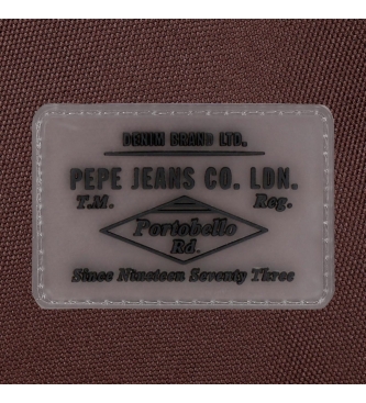 Pepe Jeans Pepe Jeans penalhus med tre rum Osset brun -22x12x5cm