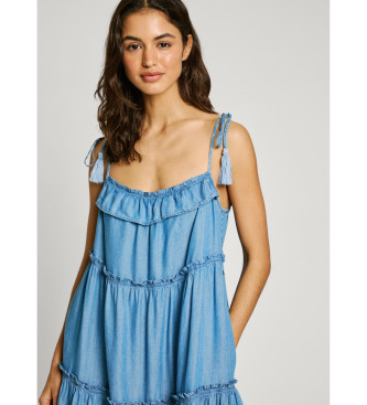 Pepe Jeans Etty obleka modra