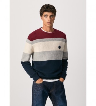 Pepe Jeans Pull à rayures multicolores Francis