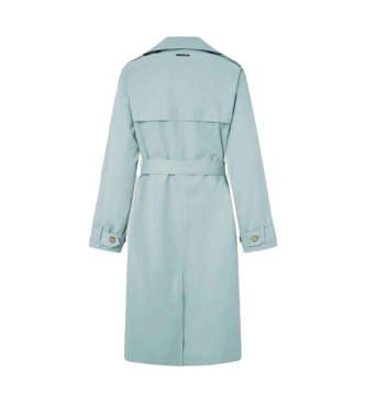 Pepe Jeans Grner Trenchcoat mit Stern