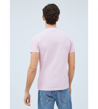 Pepe Jeans T-shirt com o logtipo Pink Paint Effect